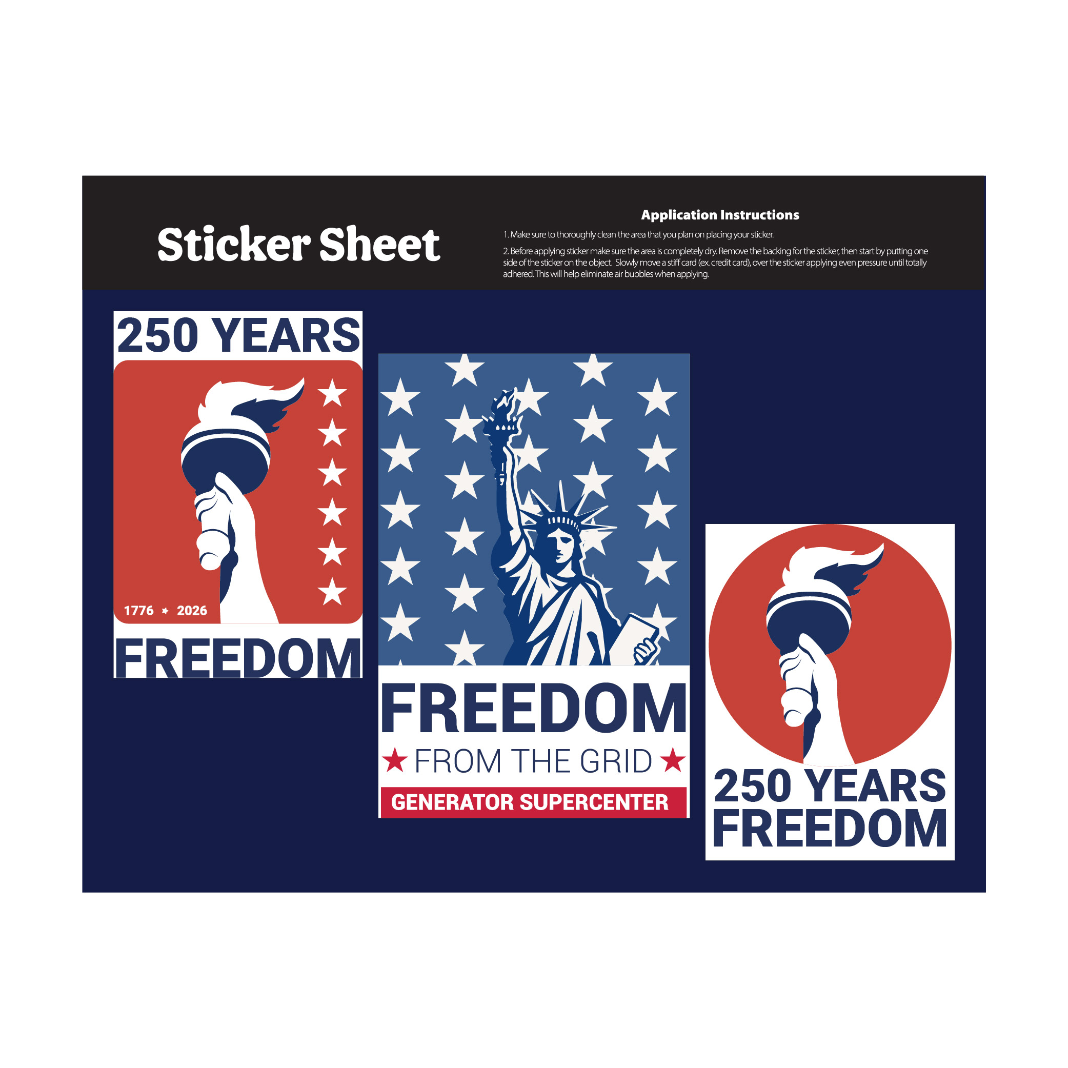 USA Made Sticker Sheet 5.5" x 7"