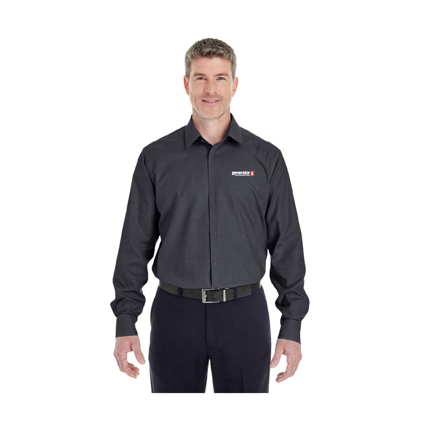 Devon & Jones Men's Crown Collection Royal Dobby Dress Shirt