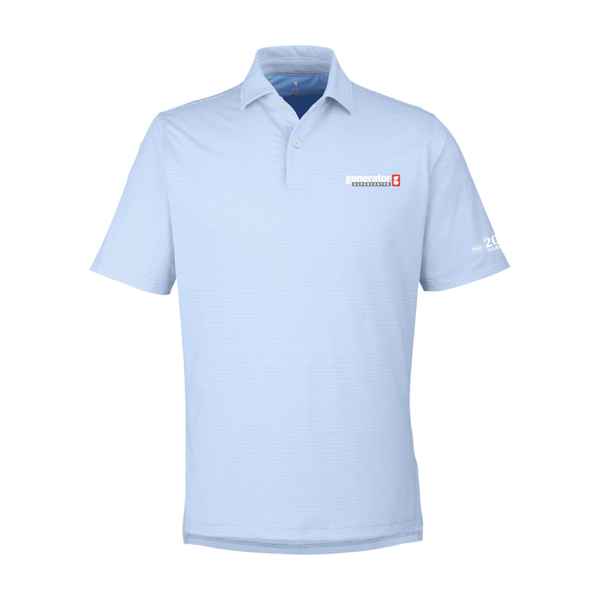 Fairway & Greene Men's USA Made Mini Stripe Tech Polo